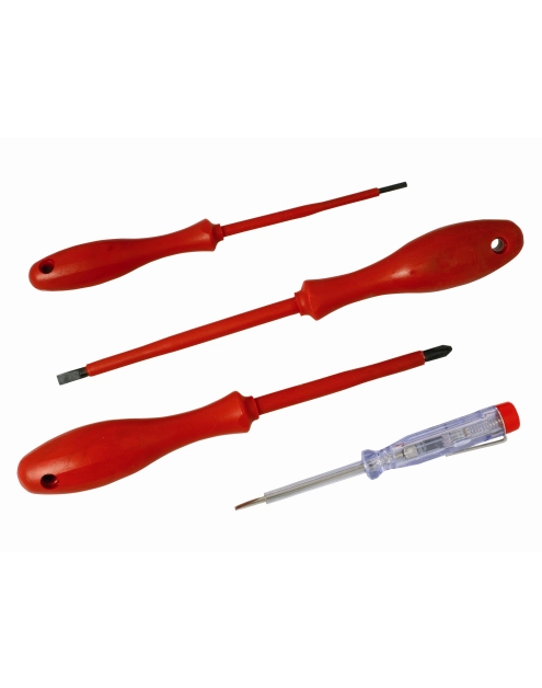 Zdjęcie: Wkrętaki zestaw domowy kk28 ze wskaźnikiem napięcia - 4 szt. PROFIX