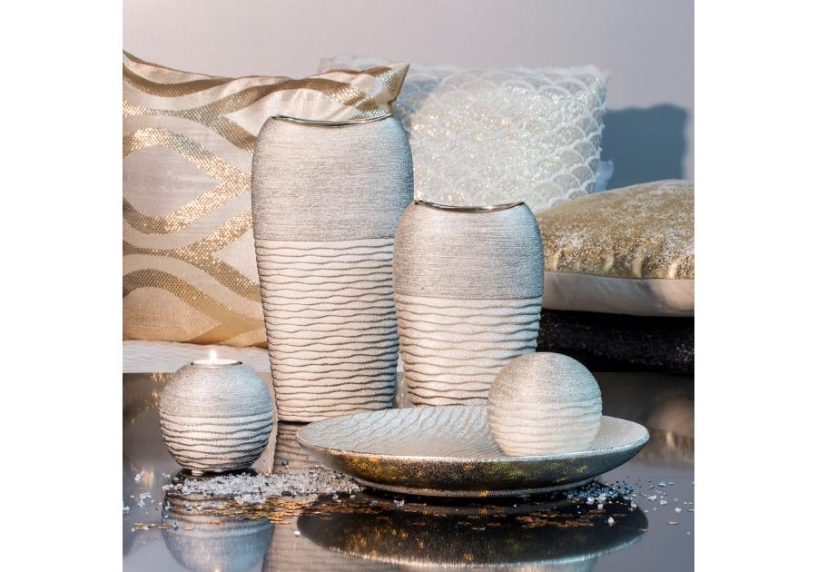 Zdjęcie: Wazon dekoracyjny 16x7x30 cm szampan EUROFIRANY