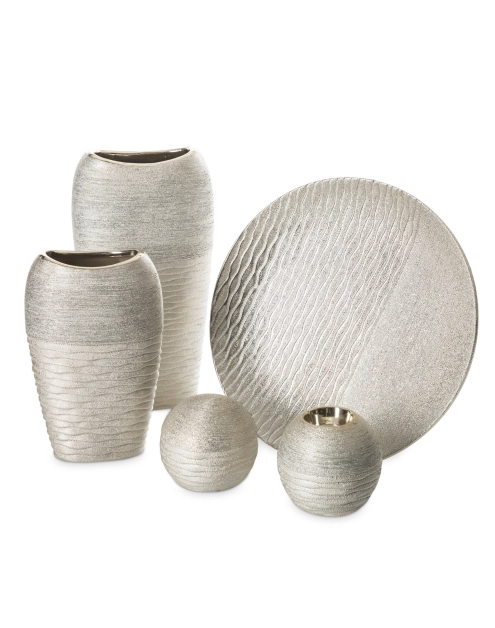 Zdjęcie: Wazon dekoracyjny 16x7x30 cm szampan EUROFIRANY