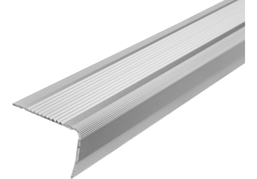 Zdjęcie: Profil schodowy ryflowany 40x25 mm - 1 m srebrny CEZAR
