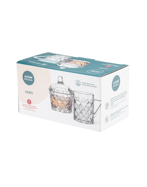 Zdjęcie: Zestaw Karo cukiernica 210 ml + mlecznik 200 ml ALTOM DESIGN