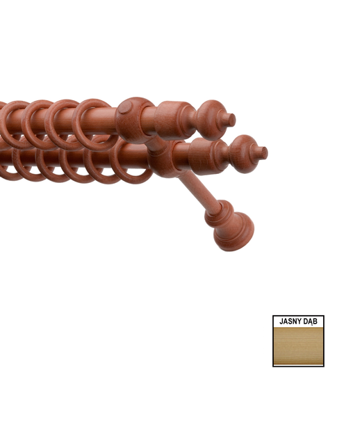 Zdjęcie: Karnisz podwójny Hermes  280 cm jasny dąb KARWEL