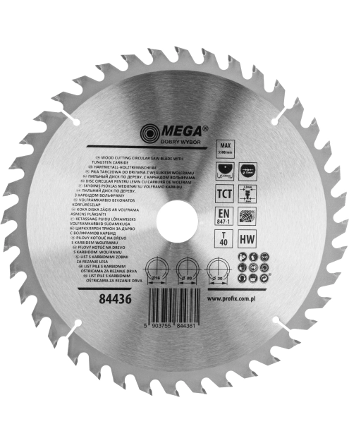 Zdjęcie: Piła tarczowa do drewna 250 40T 30/20/16 mm MEGA