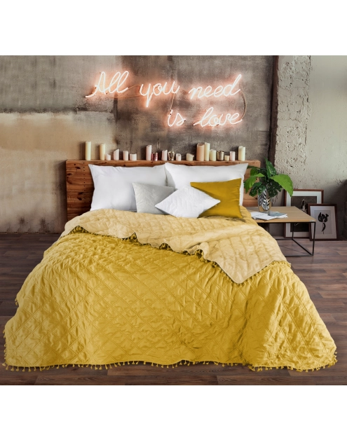 Zdjęcie: Narzuta Lelly 170x210 cm żółta EUROFIRANY