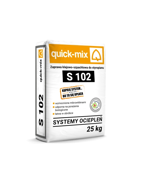 Zdjęcie: Zaprawa klejowo-szpachlowa do styropianu S 102 - 25 kg QUICK-MIX