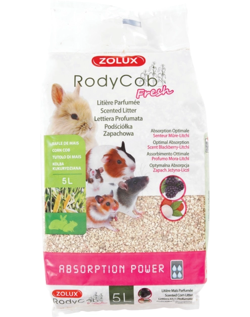 Zdjęcie: Ściółka dla królika i gryzoni Rodycob Fresh jeżyna-liczi 5 l ZOLUX