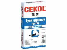 Tynk gipsowy ręczny TR-49 lekki 20 kg CEKOL
