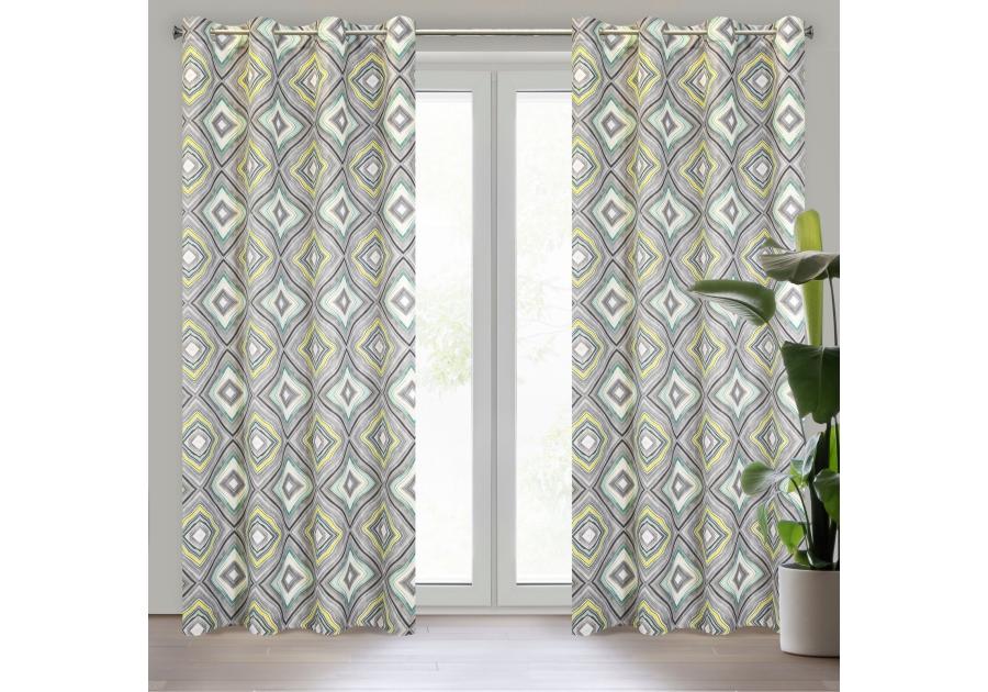 Zdjęcie: Zasłona gotowa Malvia 140x250 cm stalowy EUROFIRANY