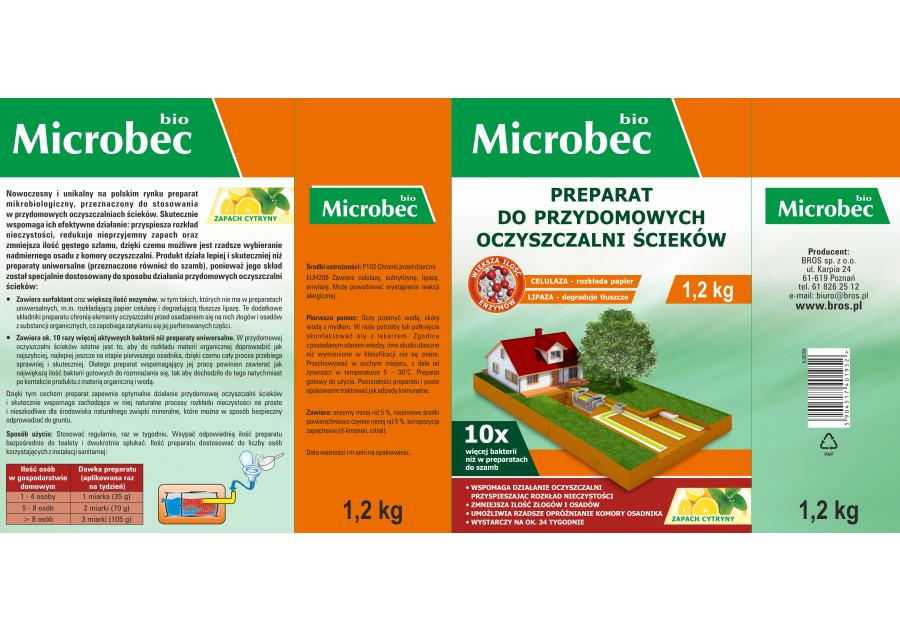 Zdjęcie: Aktywator do oczyszczalni Microbec Bio 1,2 kg BROS