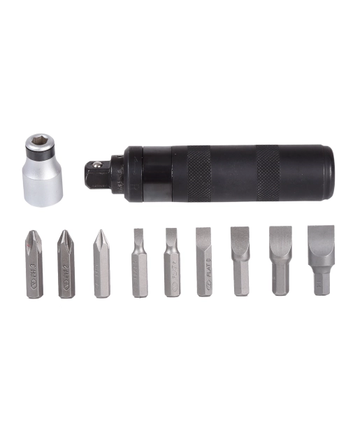 Zdjęcie: Wkrętak udarowy z 9-ma końcówkami pł.+ ph. PROLINE