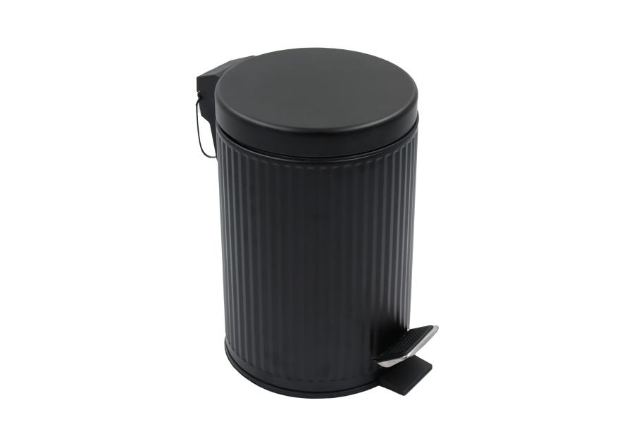 Zdjęcie: Kosz na śmieci Basic II 3 L Grooved czarny BISK