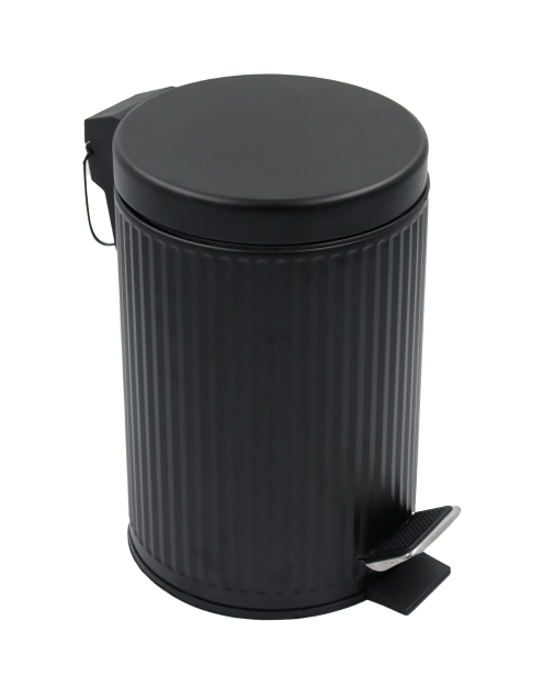 Zdjęcie: Kosz na śmieci Basic II 3 L Grooved czarny BISK