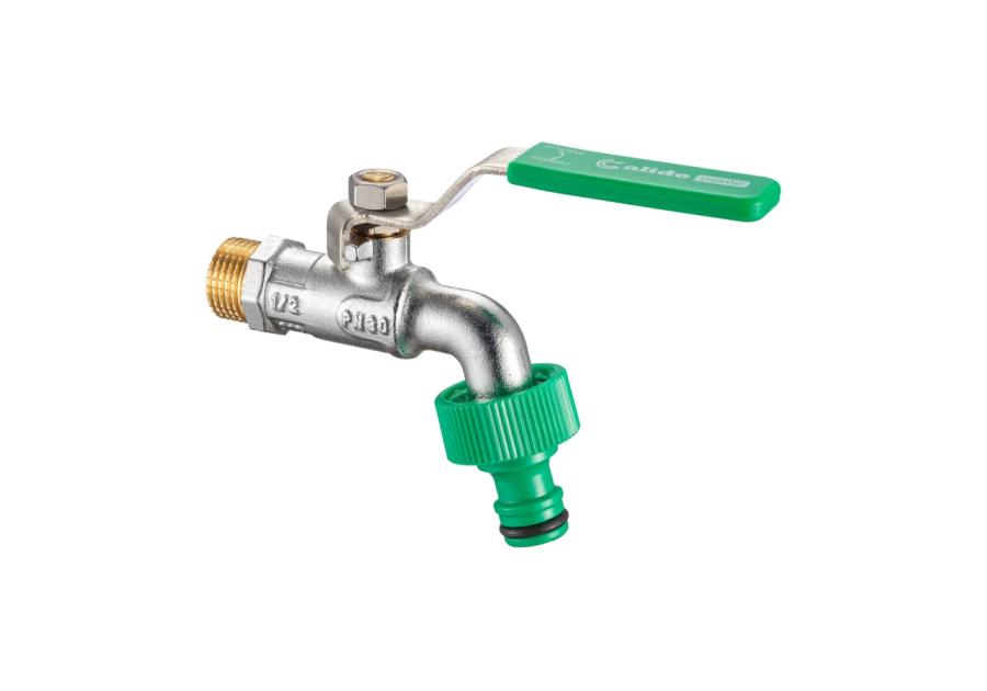 Zdjęcie: Zawór na zawieszce kulowy czerpalny 3/4" szybkozłącze x15 CALIDO