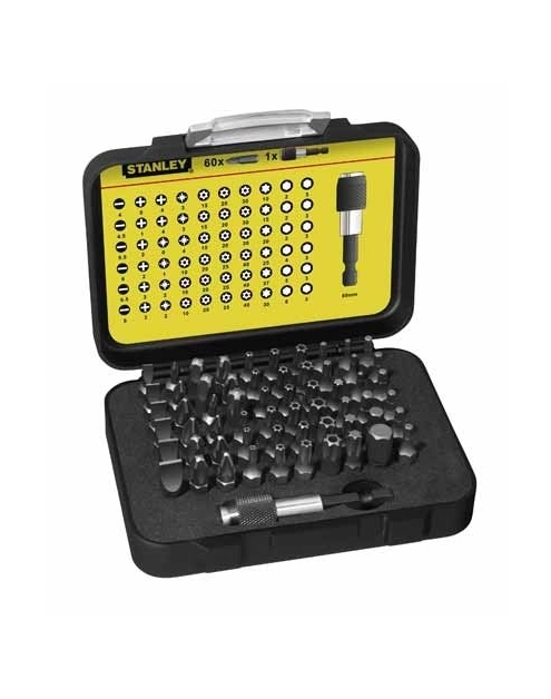 Zdjęcie: Zestaw 61 szt. końcówki 1/4" STANLEY