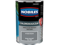 Zdjęcie: Emalia do metalu i betonu Chlorokauczuk szary stalowy wysoki połysk 0,9 L NOBILES