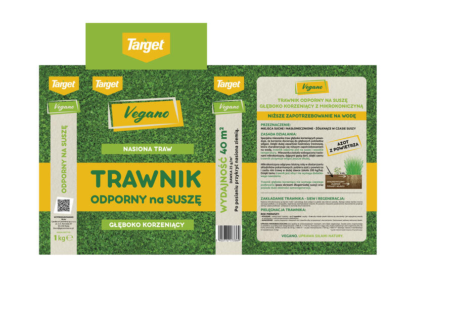 Zdjęcie: Nasiona traw - trawnik odporny na suszę Vegano TARGET