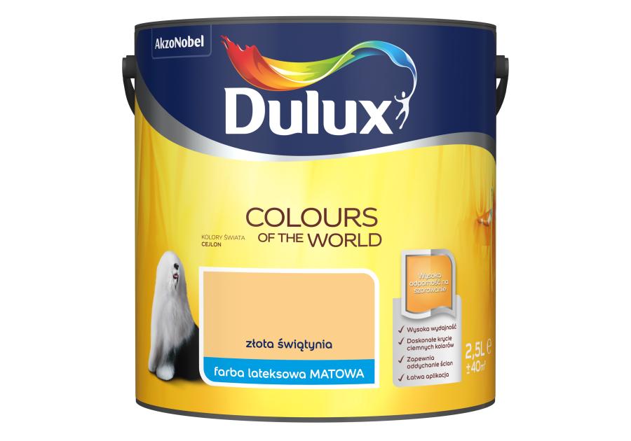 Zdjęcie: Farba do wnętrz Kolory Świata 2,5 L złota świątynia DULUX