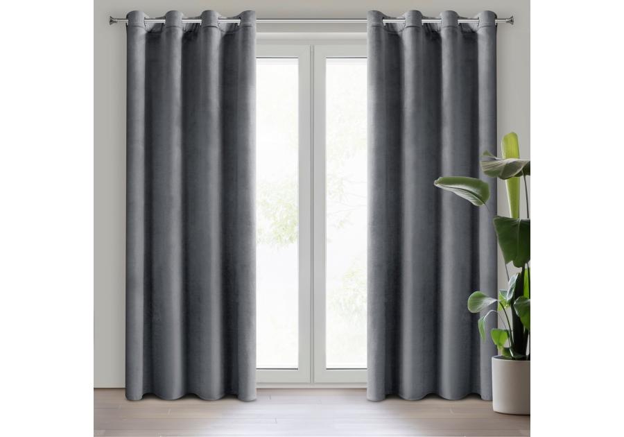Zdjęcie: Zasłona gotowa Melanie 140 x 250 cm grafitowy EUROFIRANY