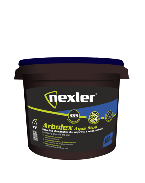 Zdjęcie: Szpachla dekarska Arbolex Aqua Stop 10 kg do napraw i uszczelnień NEXLER