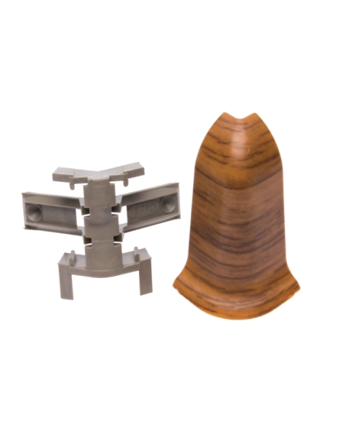 Zdjęcie: Zakończenia do listwy przypodłogowej Classic narożnik zewnętrzny 2 sztuki Orzech Stary Mat CEZAR