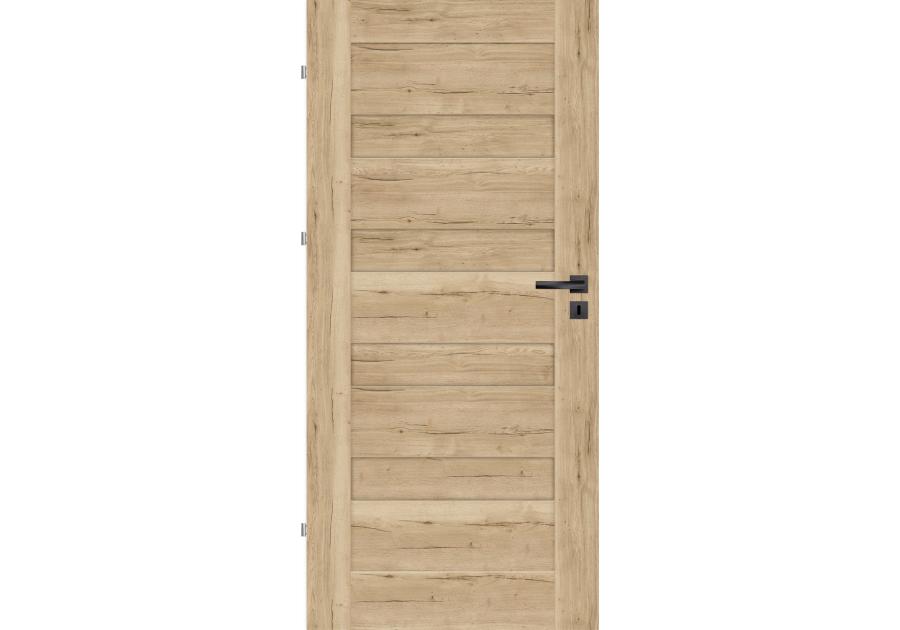 Zdjęcie: Drzwi wewnętrzne Efez 80L dąb halifax, pełne NAWADOOR