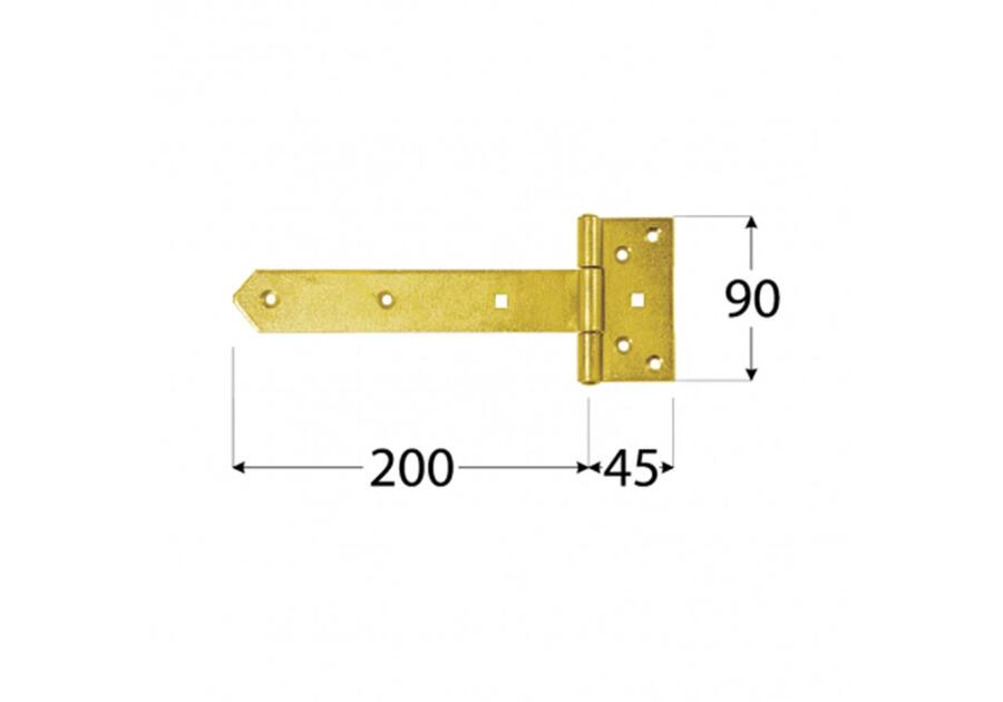 Zdjęcie: Zawias bramkowy 20x4,5x9 cm ZB200 DMX