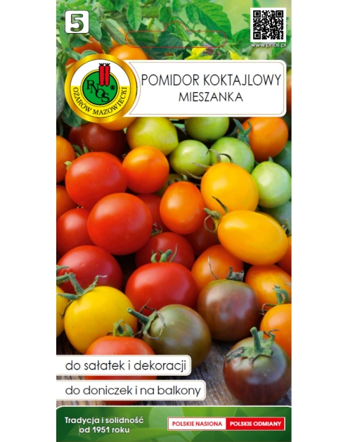 Zdjęcie: Mieszanka odmianowa Pomidor Koktajlowy 0,6 g PNOS