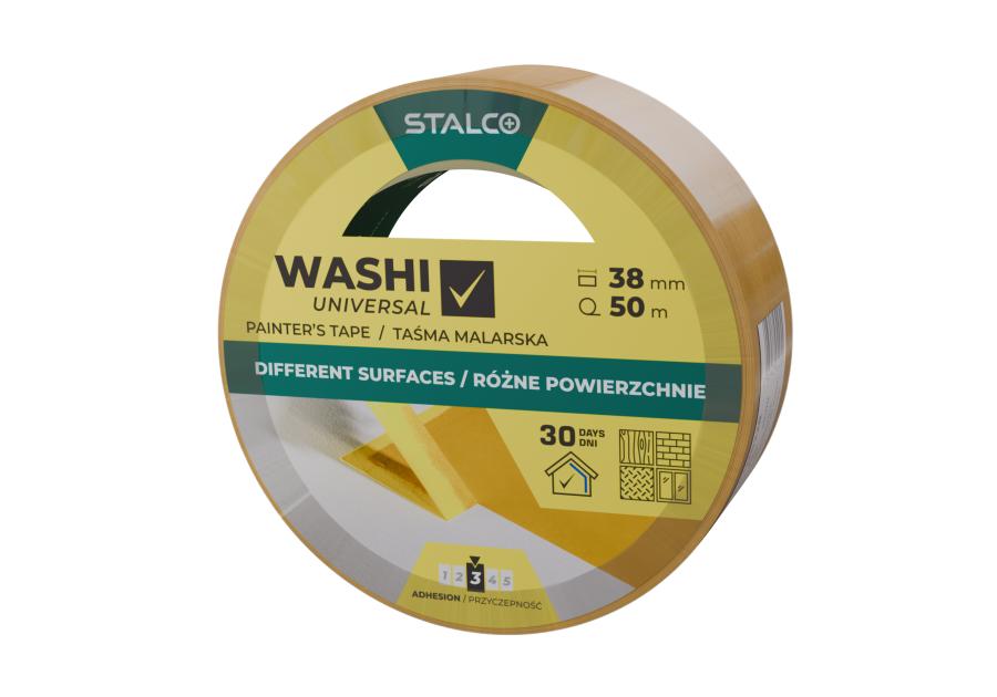 Zdjęcie: Taśma malarska Washi uniwersalna 38 mm x 50 m STALCO