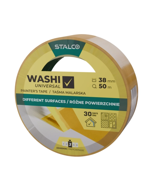 Zdjęcie: Taśma malarska Washi uniwersalna 38 mm x 50 m STALCO