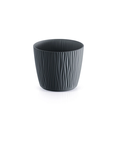 Zdjęcie: Doniczka Sandy antracytowy 11 cm PROSPERPLAST