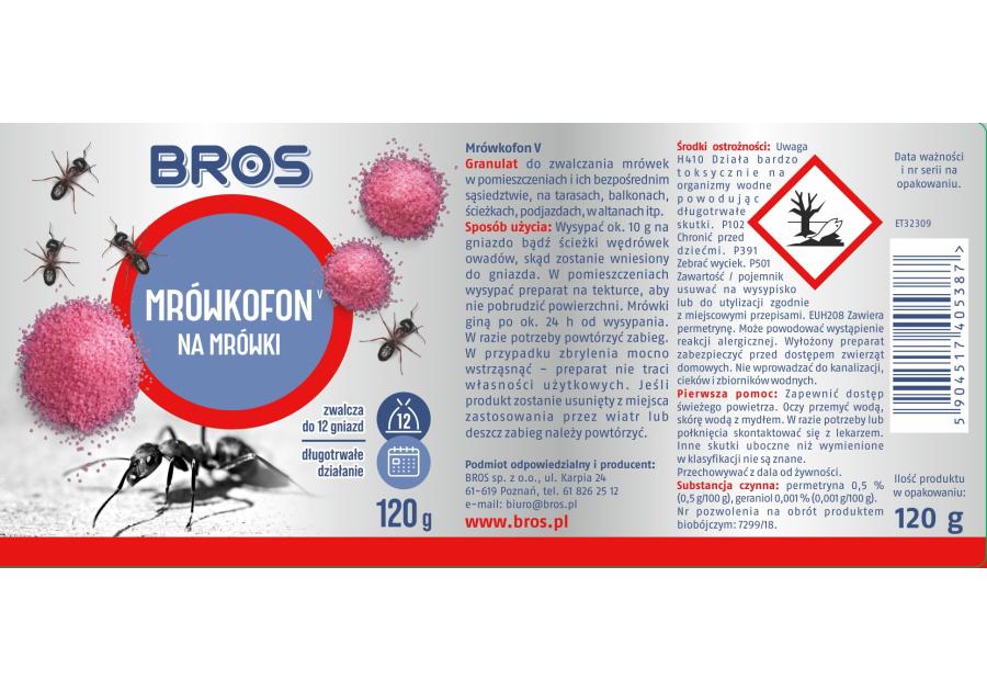 Zdjęcie: Środek na mrówki Mrówkofon 120 g BROS