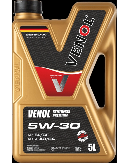 Zdjęcie: Olej silnikowy Synthesis Premium SL CF 5W30 5 L VENOL