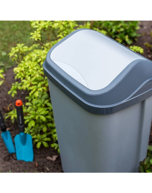 Zdjęcie: Kosz na śmieci z obrotową pokrywą Swantje 25 L grafit KEEEPER