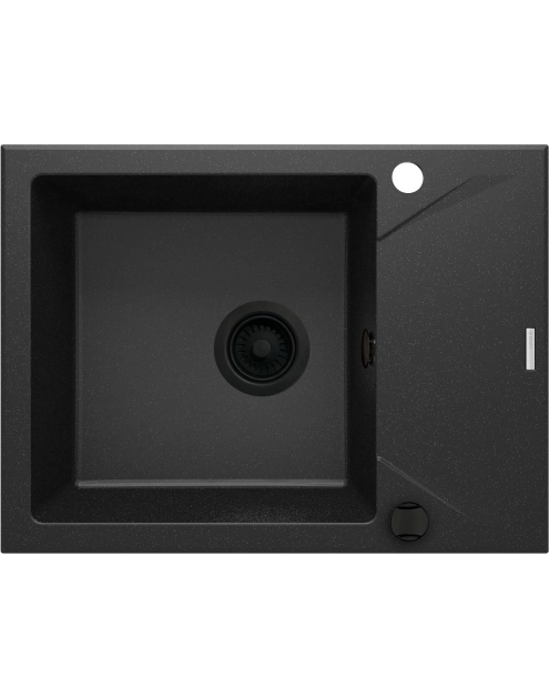 Zdjęcie: Zlewozmywak Evora grafit metalik granit 1K Z/KO 590x440x193, space saver DEANTE