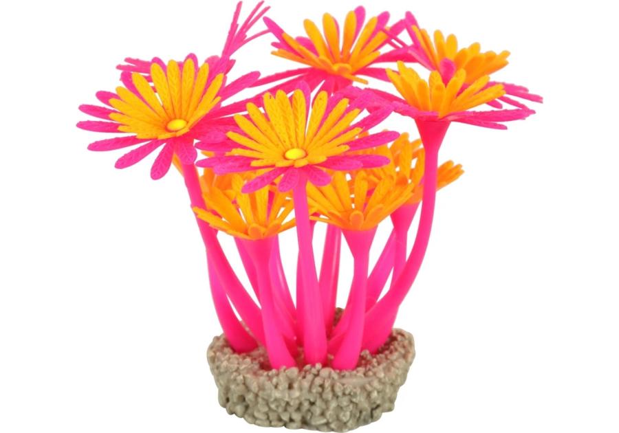Zdjęcie: Ozdoba do akwarium Flowers 3 różowo-pomarańczowa ZOLUX