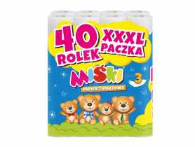 Papier toaletowy 40 rolek MIŚKI