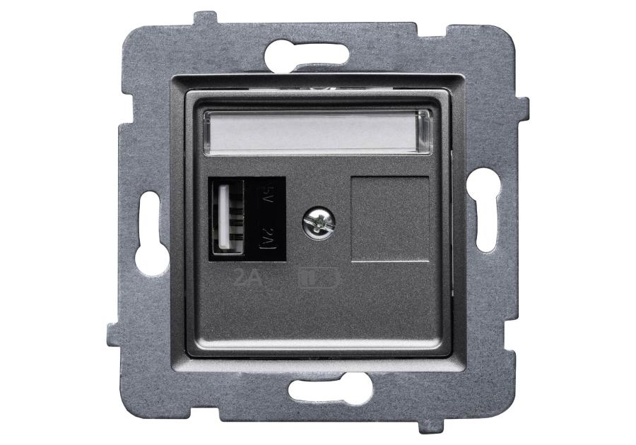Zdjęcie: Ładowarka USB A (A-10 W) bez ramki Rosa inox POLMARK