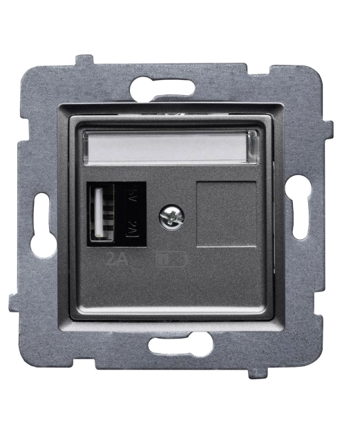 Zdjęcie: Ładowarka USB A (A-10 W) bez ramki Rosa inox POLMARK