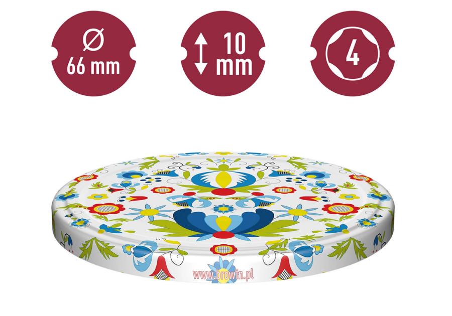 Zdjęcie: Zakrętka fi66 kaszubska - 10 szt. 136421 BROWIN