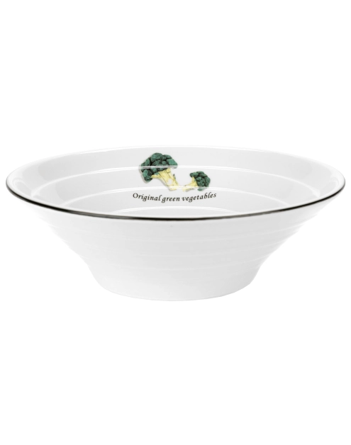 Zdjęcie: Salaterka Toskania z porcelany New Bone fi 19,5 cm wzór 3 Broccoli DECOR