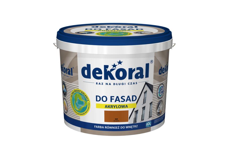 Zdjęcie: Farba fasadowa rudy 5 L Polinit DEKORAL