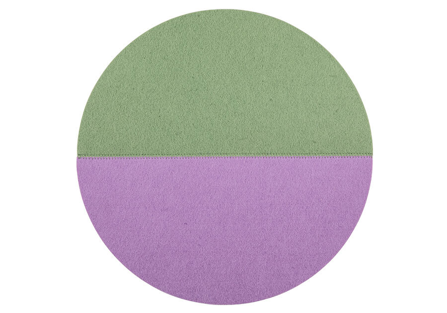 Zdjęcie: Mata filcowa okrągła dwukolorowa średnica 38 cm fioletowo-zielona ALTOMDESIGN