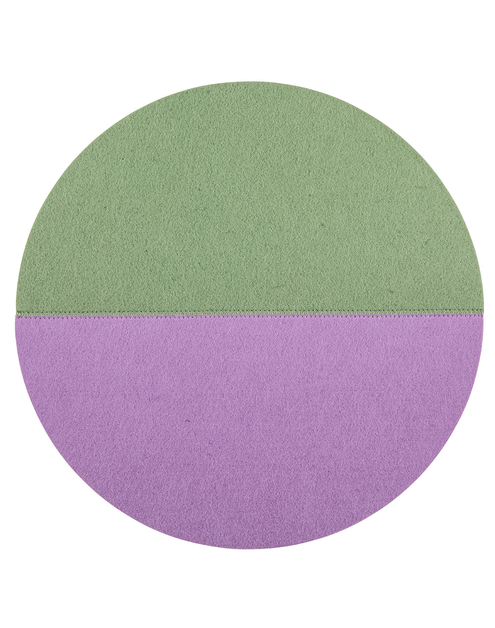 Zdjęcie: Mata filcowa okrągła dwukolorowa średnica 38 cm fioletowo-zielona ALTOMDESIGN