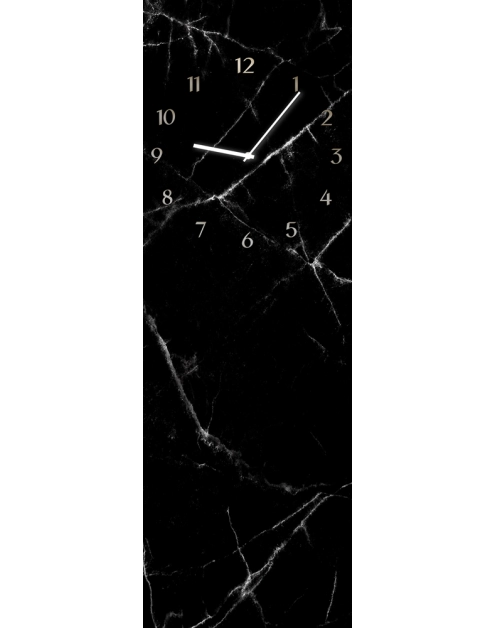 Zdjęcie: Zegar Glassclock 20x60 cm Gc015 Black Marble STYLER