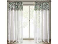 Zdjęcie: Zasłona Botanic 140x250 cm złoto-biała na taśmie EUROFIRANY