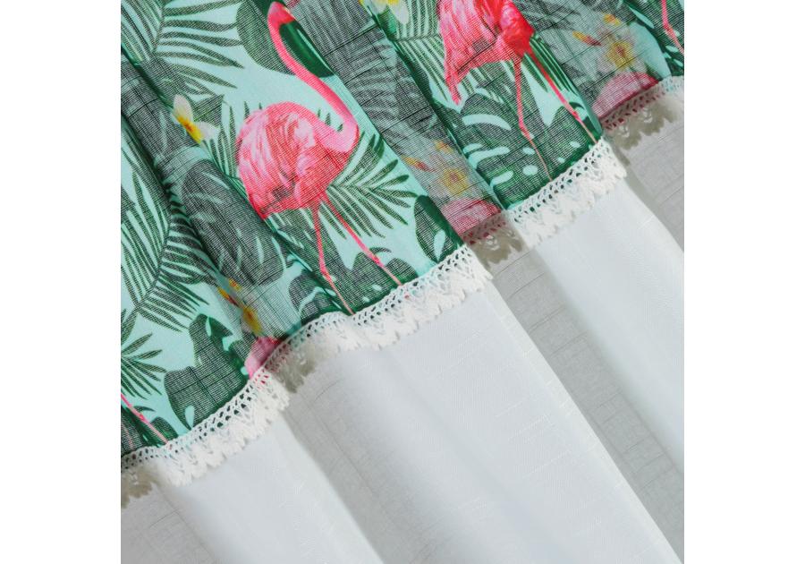 Zdjęcie: Zasłona Botanic 140x250 cm złoto-biała na taśmie EUROFIRANY