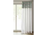 Zdjęcie: Zasłona Botanic 140x250 cm złoto-biała na taśmie EUROFIRANY