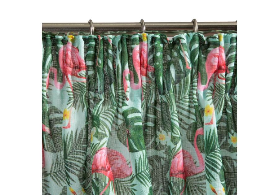 Zdjęcie: Zasłona Botanic 140x250 cm złoto-biała na taśmie EUROFIRANY