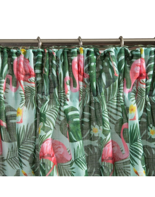 Zdjęcie: Zasłona Botanic 140x250 cm złoto-biała na taśmie EUROFIRANY