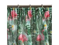 Zdjęcie: Zasłona Botanic 140x250 cm złoto-biała na taśmie EUROFIRANY